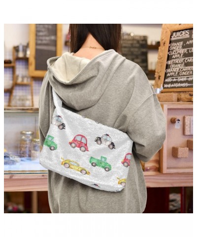 Women Boho Handbag Auto Vehicle Cute Cars Underarm Bag Tote Bag Shoulder Bag Crossbody Bag Fluffy Cell Phone Purse Patriot La...