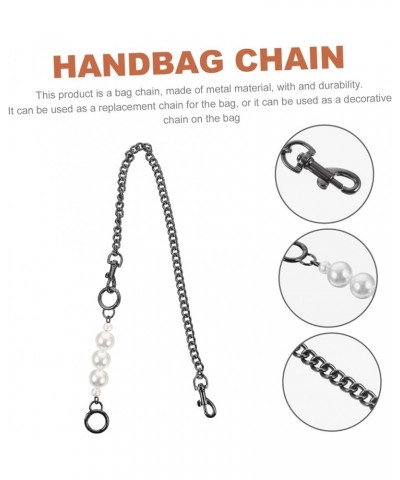 3pcs Pearl Extension Chain Purse Chain Replacement Pearl Bag Extender DIY Handbag Chain Pearl Chain for Bag Strap Replacement...