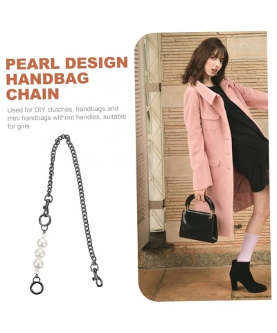 3pcs Pearl Extension Chain Purse Chain Replacement Pearl Bag Extender DIY Handbag Chain Pearl Chain for Bag Strap Replacement...