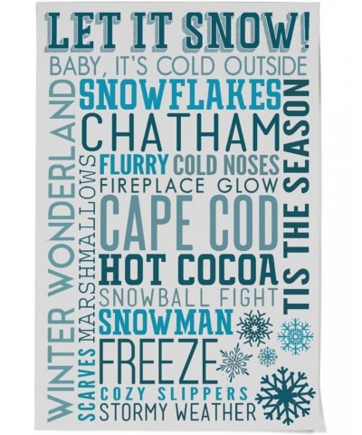 36x54 Inch Giclee Art Print Wall Decor, Cape Cod, Massachusetts, Let it Snow, Christmas, Typography $44.10 Totes