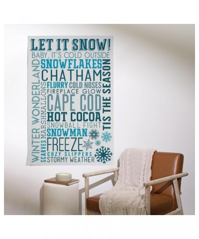 36x54 Inch Giclee Art Print Wall Decor, Cape Cod, Massachusetts, Let it Snow, Christmas, Typography $44.10 Totes