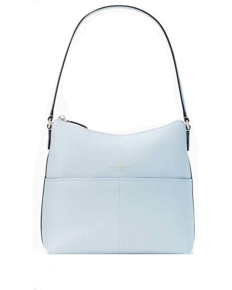 Kate Spade Bailey Textured Leather Shoulder Bag Purse Handbag (Frosty sky) $58.31 Shoulder Bags