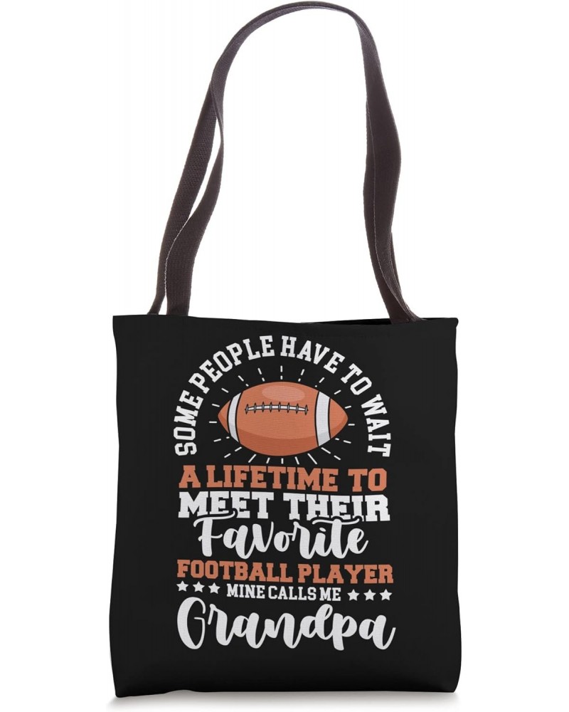 Football Grandpa Grandfather of a Football Player Tote Bag $11.65 Totes