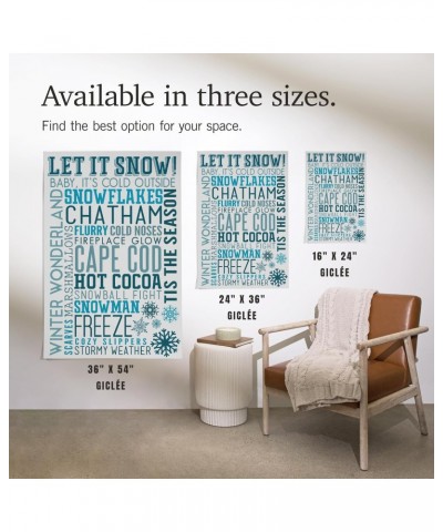 36x54 Inch Giclee Art Print Wall Decor, Cape Cod, Massachusetts, Let it Snow, Christmas, Typography $44.10 Totes