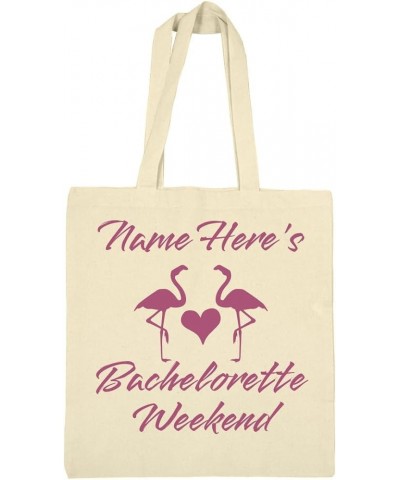 Personalized Bachelorette Weekend Beach Bag: Canvas Bargain Tote Bag Natural $14.07 Totes