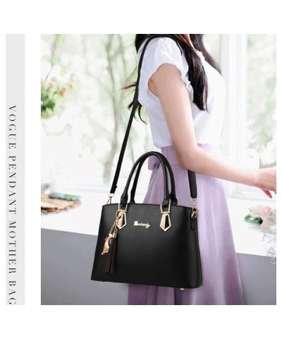 Handbags for Women Shoulder Bags Tote Satchel 2pcs Purse Set Tassel Crossbody Bags Light Purple $17.09 Totes