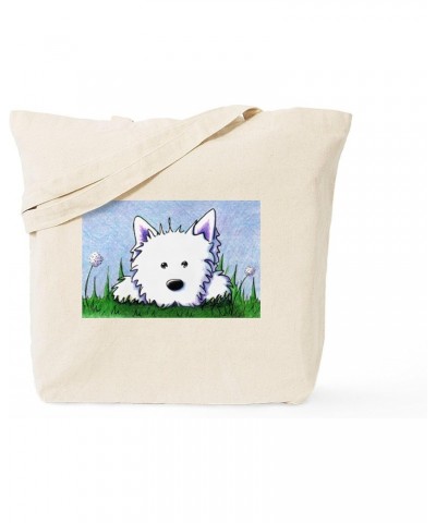 Smiling Spring Westie Tote Bag Natural Canvas Tote Bag, Cloth Shopping Bag $9.59 Travel Gear