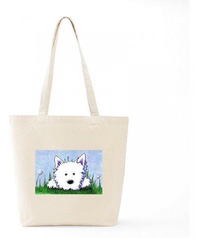 Smiling Spring Westie Tote Bag Natural Canvas Tote Bag, Cloth Shopping Bag $9.59 Travel Gear