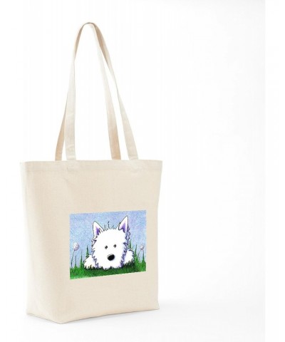 Smiling Spring Westie Tote Bag Natural Canvas Tote Bag, Cloth Shopping Bag $9.59 Travel Gear