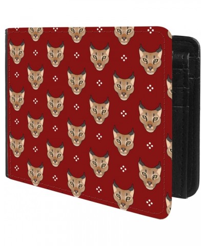 Unique Desige Pattern - Geometrical Pattern Stylized Faces of Caracat, Slim Front Pocket Wallet Billfold RFID Blocking $12.30...