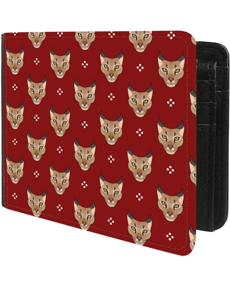 Unique Desige Pattern - Geometrical Pattern Stylized Faces of Caracat, Slim Front Pocket Wallet Billfold RFID Blocking $12.30...