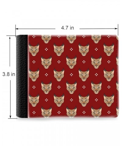 Unique Desige Pattern - Geometrical Pattern Stylized Faces of Caracat, Slim Front Pocket Wallet Billfold RFID Blocking $12.30...