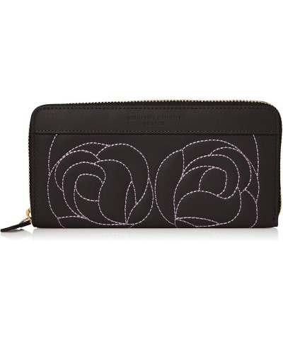 Women's Long Wallet with Zipper black (black 19-3911tcx) $44.82 Wallets