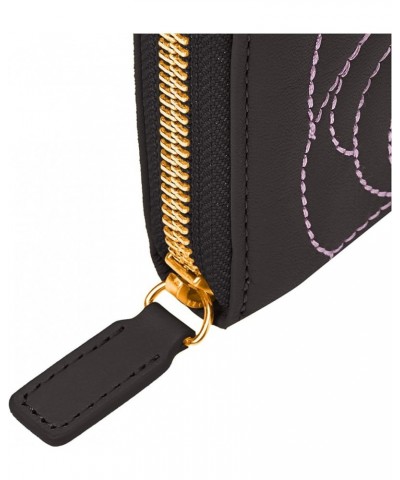 Women's Long Wallet with Zipper black (black 19-3911tcx) $44.82 Wallets