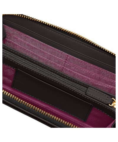 Women's Long Wallet with Zipper black (black 19-3911tcx) $44.82 Wallets