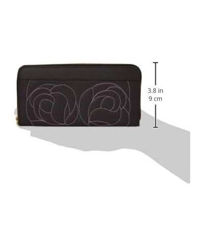 Women's Long Wallet with Zipper black (black 19-3911tcx) $44.82 Wallets