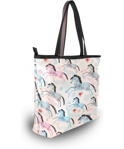 QMXO Animal Horse Painting Handbags and Purse for Women Tote Bag Large Capacity Top Handle Shopper Shoulder Bag $9.43 Shoulde...