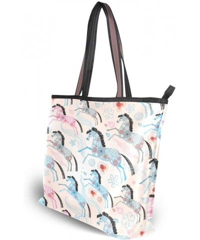 QMXO Animal Horse Painting Handbags and Purse for Women Tote Bag Large Capacity Top Handle Shopper Shoulder Bag $9.43 Shoulde...