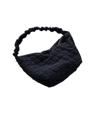 Women Puffer Hobo Bag Quilted Crossbody Bag Shoulder Bag Casual Handbag Daily Bag Black $14.30 Totes