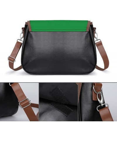 Lesbian Pride Flag Leather Satchel Bag-Versatile Satchel for Women with Zipper Closure Style-22-2-1 $22.35 Shoulder Bags