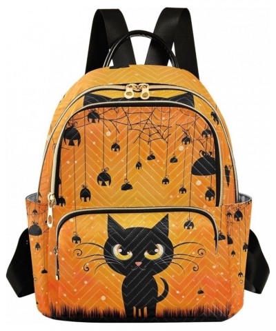 Golden Shadow Dragon Quilted Backpacks Ladies Backpack Purses Anti Theft Backpack Halloween Cat Web Small $18.54 Backpacks