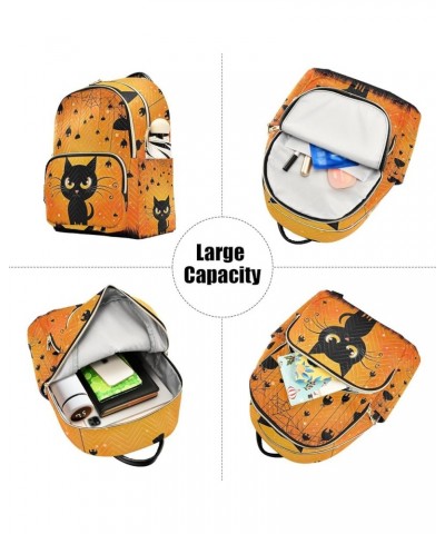 Golden Shadow Dragon Quilted Backpacks Ladies Backpack Purses Anti Theft Backpack Halloween Cat Web Small $18.54 Backpacks