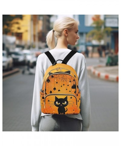 Golden Shadow Dragon Quilted Backpacks Ladies Backpack Purses Anti Theft Backpack Halloween Cat Web Small $18.54 Backpacks