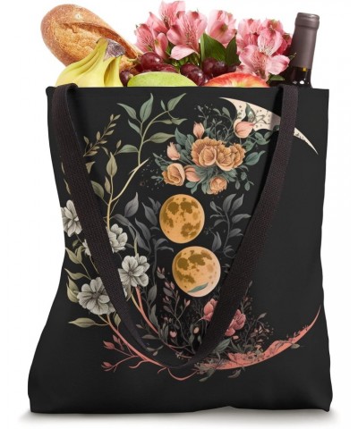 Floral Moon Phase flower crescent moon cool eclipse moon Tote Bag $13.07 Totes