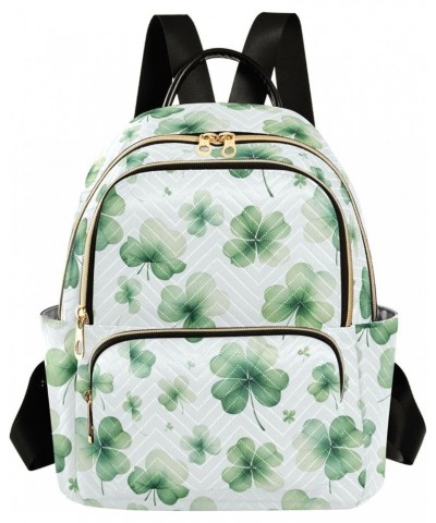 Green Clover Print Fashion Backpack Purse for Women, Casual Daypacks, Ladies Gift for Traveling Hiking Multicolor Small $18.1...