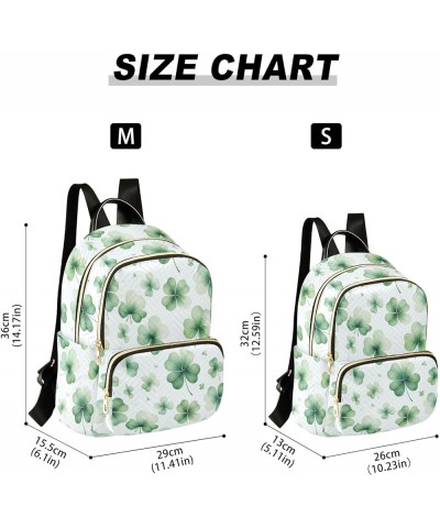 Green Clover Print Fashion Backpack Purse for Women, Casual Daypacks, Ladies Gift for Traveling Hiking Multicolor Small $18.1...