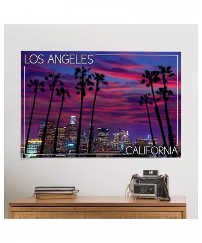 24x36 Inch Giclee Print, Los Angeles, California, Skyline After Sunset $21.00 Totes