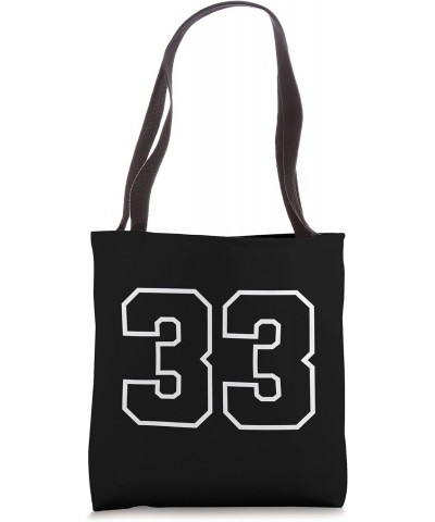 Number 33 Sports Jersey, Birthday Age Favorite Lucky Number Tote Bag $10.06 Totes