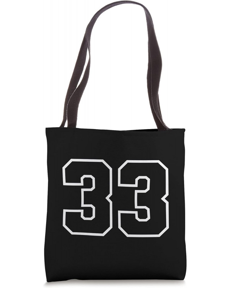 Number 33 Sports Jersey, Birthday Age Favorite Lucky Number Tote Bag $10.06 Totes