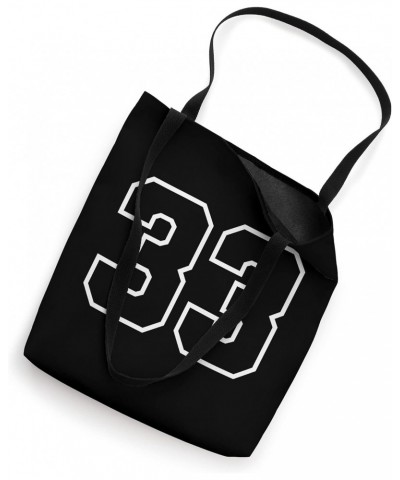 Number 33 Sports Jersey, Birthday Age Favorite Lucky Number Tote Bag $10.06 Totes