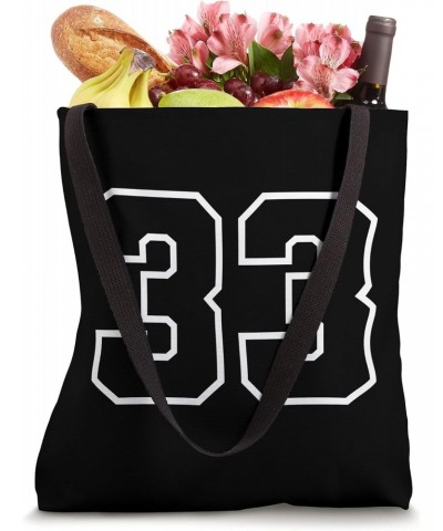 Number 33 Sports Jersey, Birthday Age Favorite Lucky Number Tote Bag $10.06 Totes