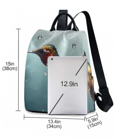 Women Backpack for Travel Work - Hummingbird Waterdrop, Anti Theft Casual Daypack Shoulder Bag Purse 15 inches $16.81 Backpacks