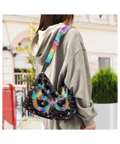 Mardi Gras Women Boho Handbag Cool Masquerade Star Underarm Bag Tote Bag Shoulder Bag Crossbody Bag Fluffy Cell Phone Purse L...