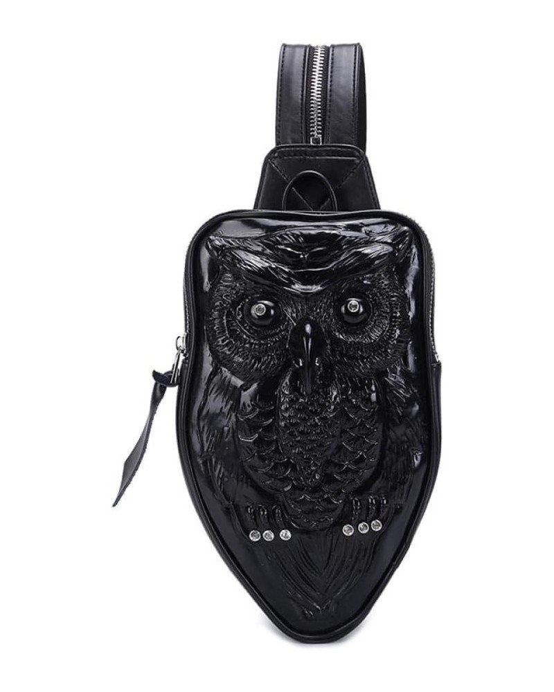 Multifunctional Shoulder Backpack Creative Individuality Single Shoulder Bag Lady Fashion Owl Fashion Bag 3D, black Black $26...