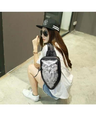 Multifunctional Shoulder Backpack Creative Individuality Single Shoulder Bag Lady Fashion Owl Fashion Bag 3D, black Black $26...