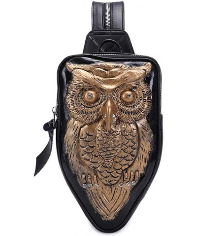 Multifunctional Shoulder Backpack Creative Individuality Single Shoulder Bag Lady Fashion Owl Fashion Bag 3D, black Black $26...