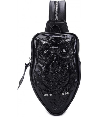 Multifunctional Shoulder Backpack Creative Individuality Single Shoulder Bag Lady Fashion Owl Fashion Bag 3D, black Black $26...