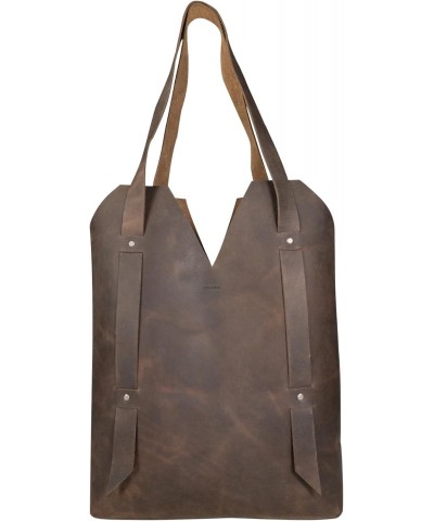 Hide & Drink, Riveted Tote Bag for Women with Shoulder Straps, Handmade from Full Grain Leather - Bourbon Brown $20.09 Totes