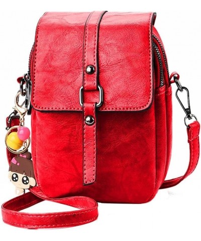 Small Crossbody Bags for Women Vintage Cell Phone Purse Mini Satchel Bag Red $33.97 Totes