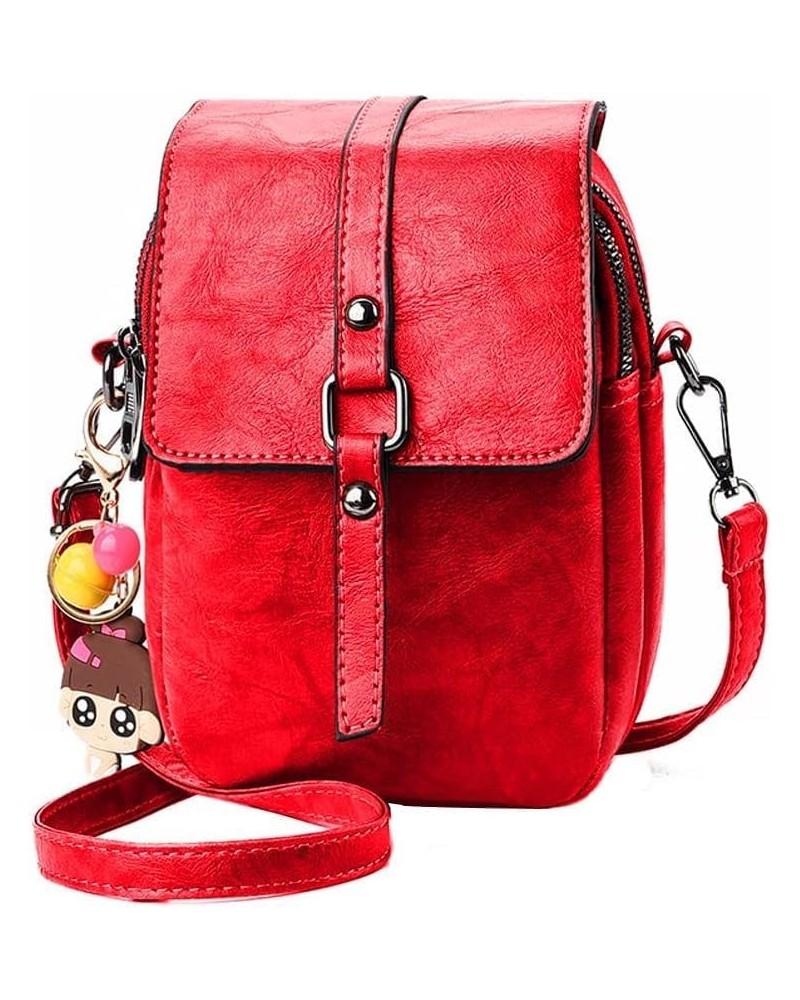 Small Crossbody Bags for Women Vintage Cell Phone Purse Mini Satchel Bag Red $33.97 Totes