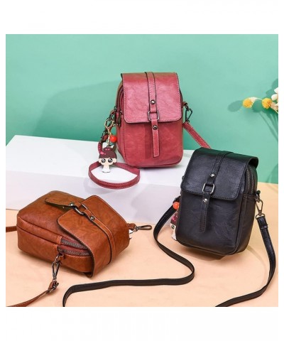 Small Crossbody Bags for Women Vintage Cell Phone Purse Mini Satchel Bag Red $33.97 Totes