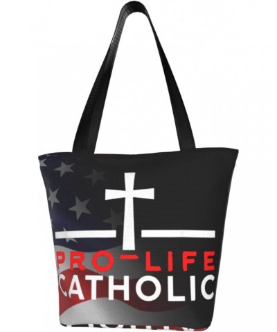 Conservative Pro Life Catholic Fashion Shoulder Bag Large Capacity For Man Or Woman $19.12 Totes