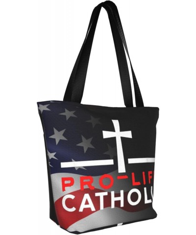 Conservative Pro Life Catholic Fashion Shoulder Bag Large Capacity For Man Or Woman $19.12 Totes