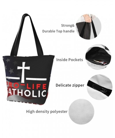 Conservative Pro Life Catholic Fashion Shoulder Bag Large Capacity For Man Or Woman $19.12 Totes