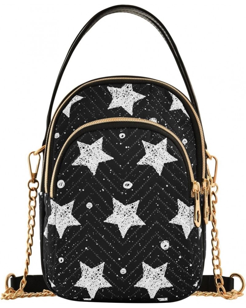 Black Stars Crossbody Bags for Women Crossbody Purse Bag Mini Messenger Shoulder Bag with Chain Strap for Women Gifts $10.66 ...