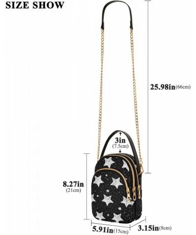 Black Stars Crossbody Bags for Women Crossbody Purse Bag Mini Messenger Shoulder Bag with Chain Strap for Women Gifts $10.66 ...